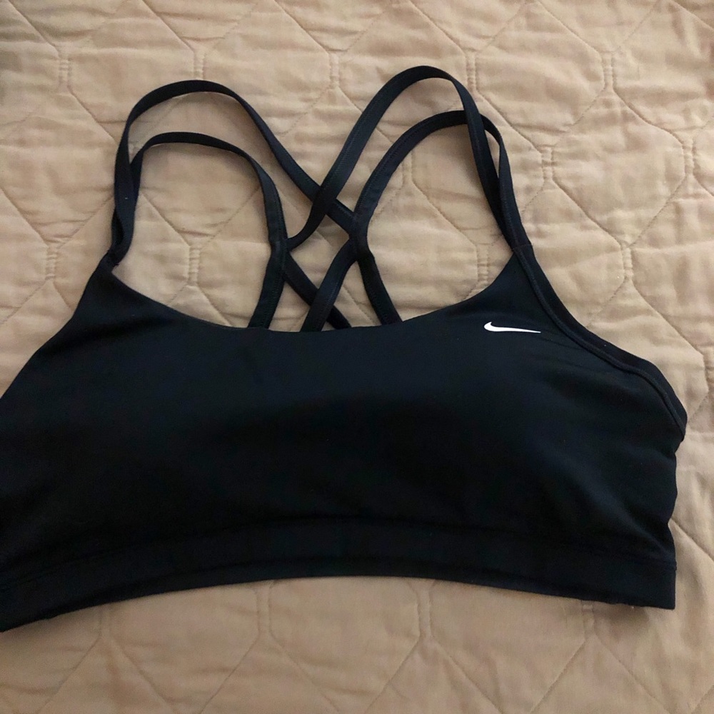Nike Black Strappy Crossback Sports Bra